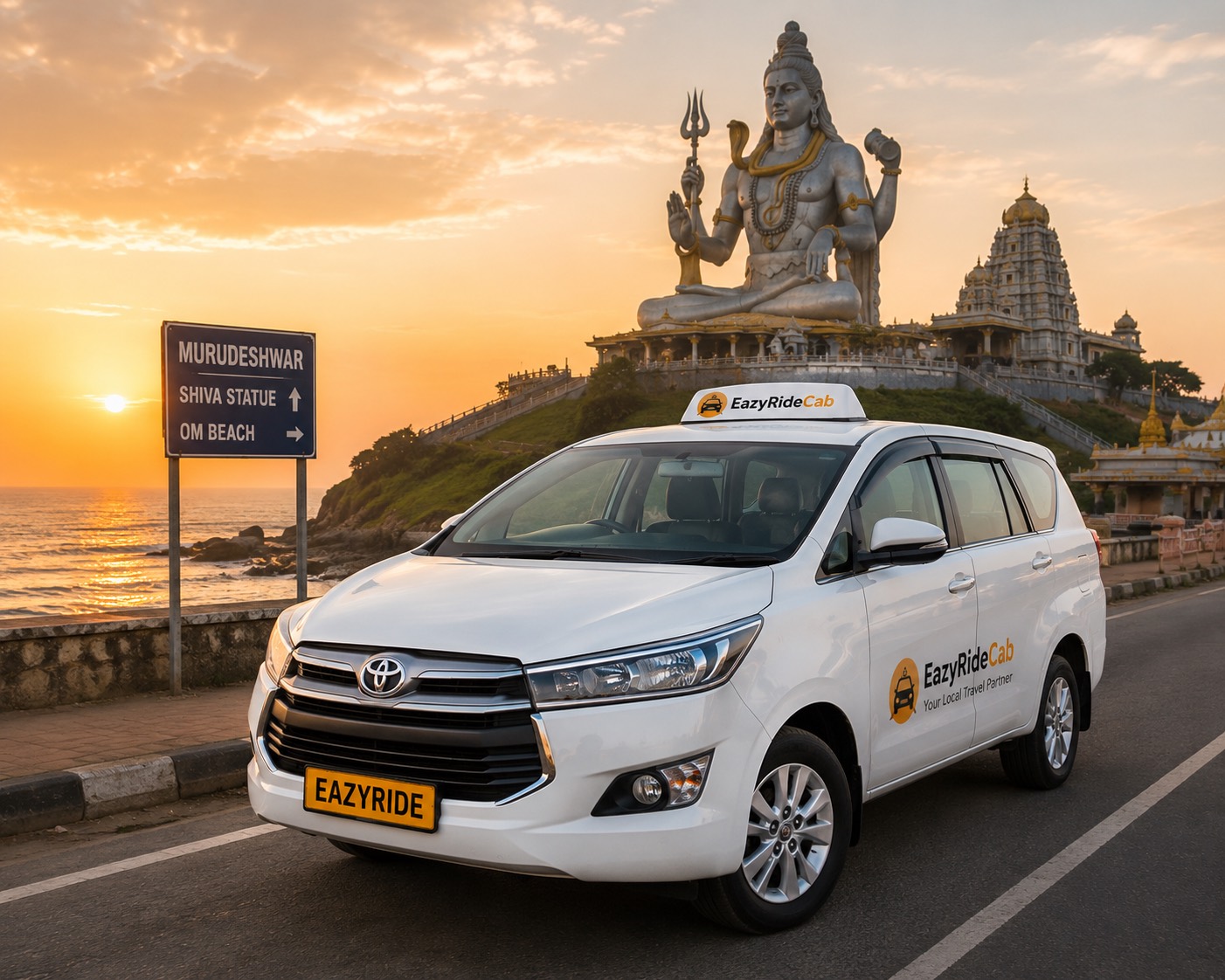 Murudeshwar Shiva statue and Gokarna taxi from Manipal